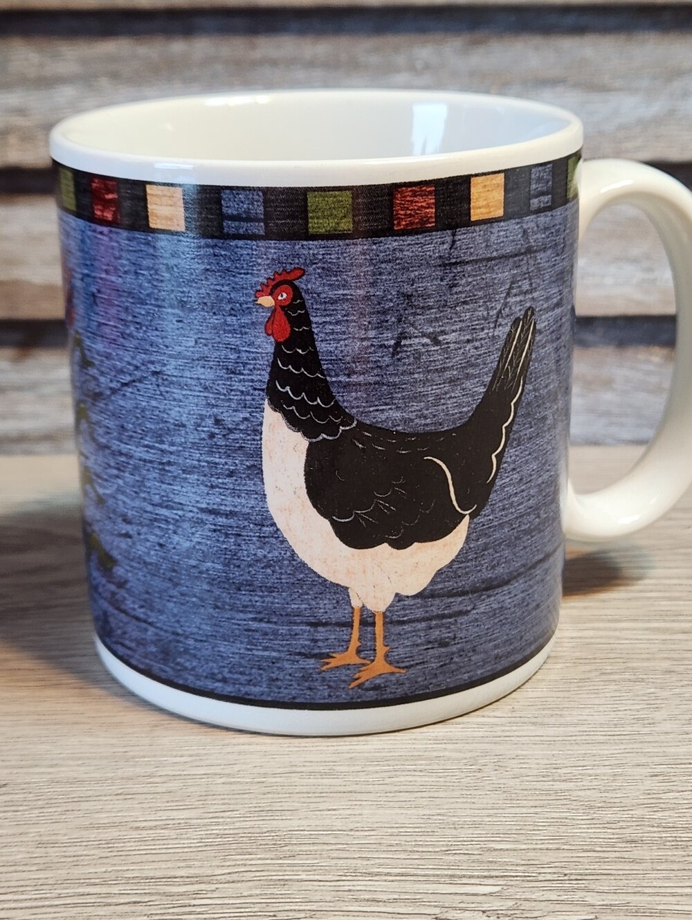 Stoneware Coffee Mug Brandon House by Warren Kimble Country Quartet Chickens